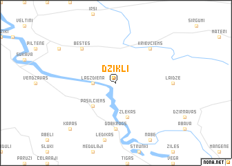 map of Dzikļi