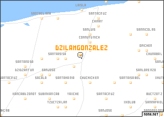 map of Dzilam González