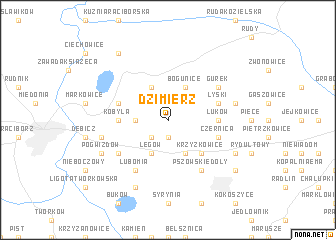 map of Dzimierz