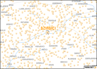 map of Džindići