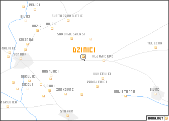 map of Džinići