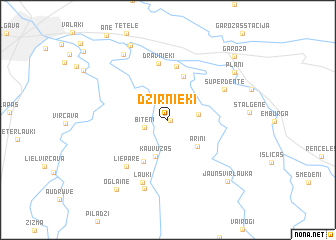 map of Dzirnieki