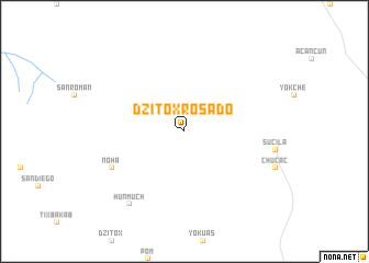 map of Dzit Ox Rosado