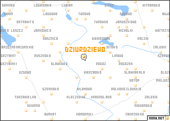 map of Dziurdziewo