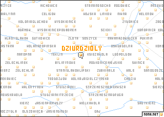 map of Dziurdzioły