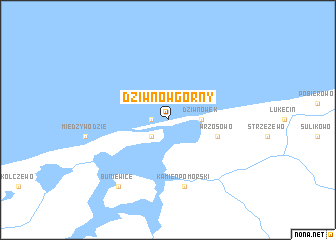 map of Dziwnów Górny