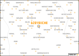 map of Dzoyaxché