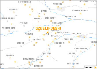 map of Dzveli Kʼveshi