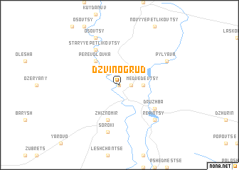 map of Dzʼvinogrud