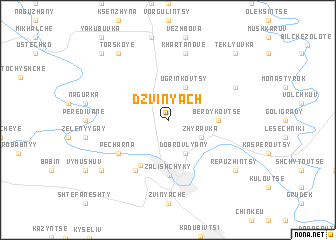 map of Dzvinyach