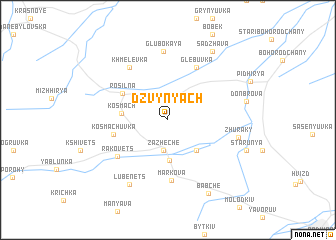 map of Dzvynyach
