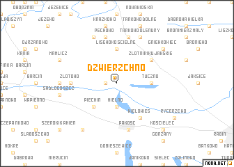 map of Dźwierzchno