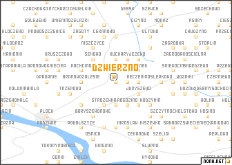 map of Dźwierzno