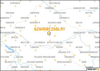 map of Dźwiniacz Dolny