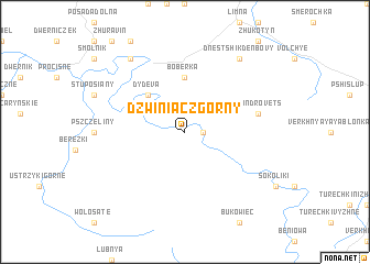 map of Dźwiniacz Górny