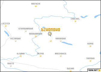 map of Dzwonowo