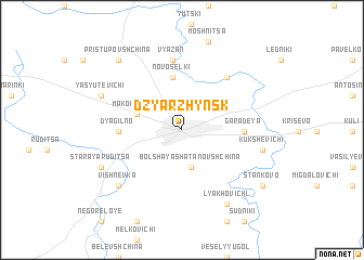 map of Dzyarzhynsk