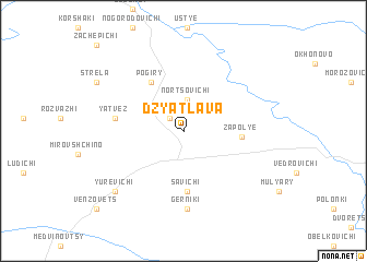 map of Dzyatlava