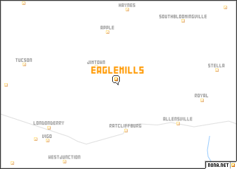 map of Eagle Mills