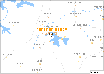 map of Eagle Point Bay