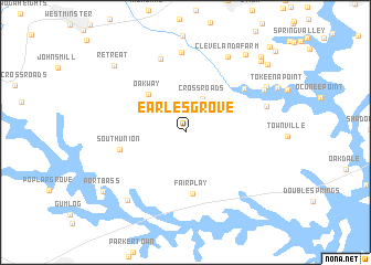 map of Earles Grove