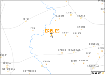 map of Earles