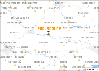 map of Earls Colne