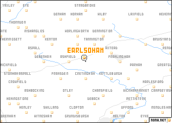 map of Earl Soham