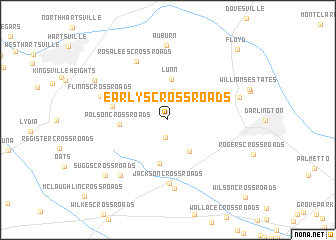 map of Earlys Crossroads