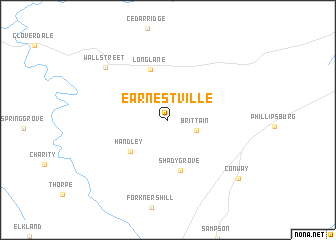 map of Earnestville