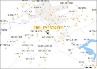 map of Easley Estates