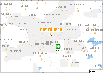 map of East Akron