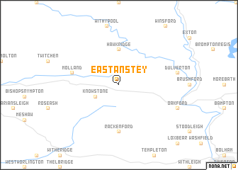 map of East Anstey