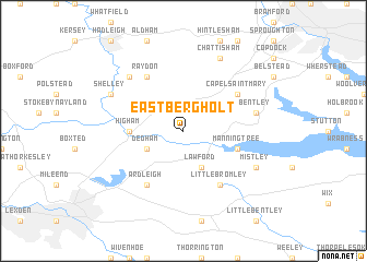 map of East Bergholt