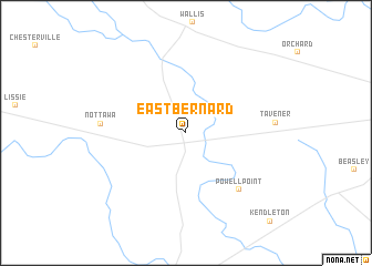 map of East Bernard