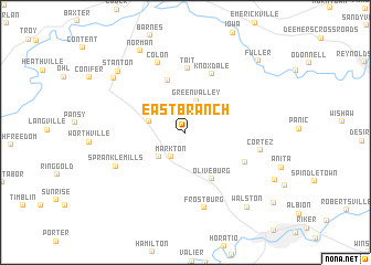 map of East Branch