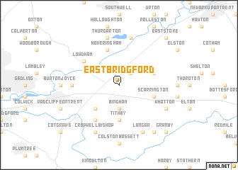 map of East Bridgford