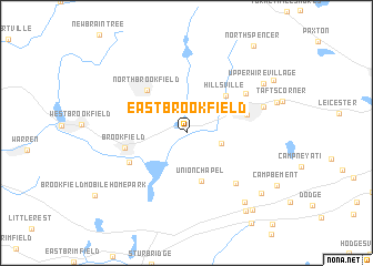 map of East Brookfield