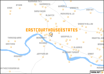 map of East Courthouse Estates