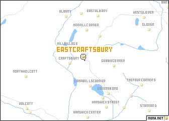 map of East Craftsbury