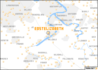 map of East Elizabeth