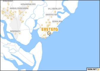 map of East End