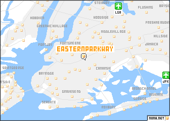 map of Eastern Parkway