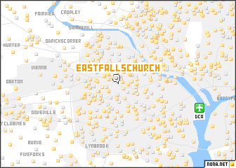 map of East Falls Church