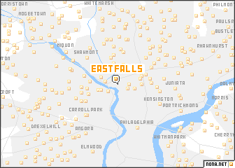 map of East Falls