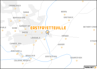 map of East Fayetteville