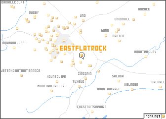 map of East Flat Rock