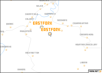 map of East Fork