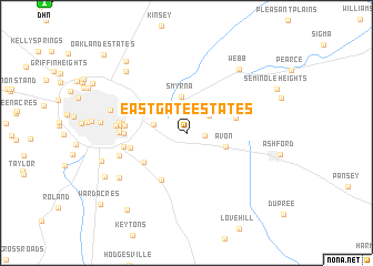 map of East Gate Estates