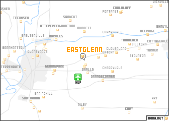 map of East Glenn